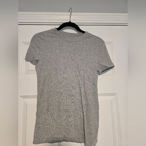 Banana Republic Heather Gray Ribbed Top